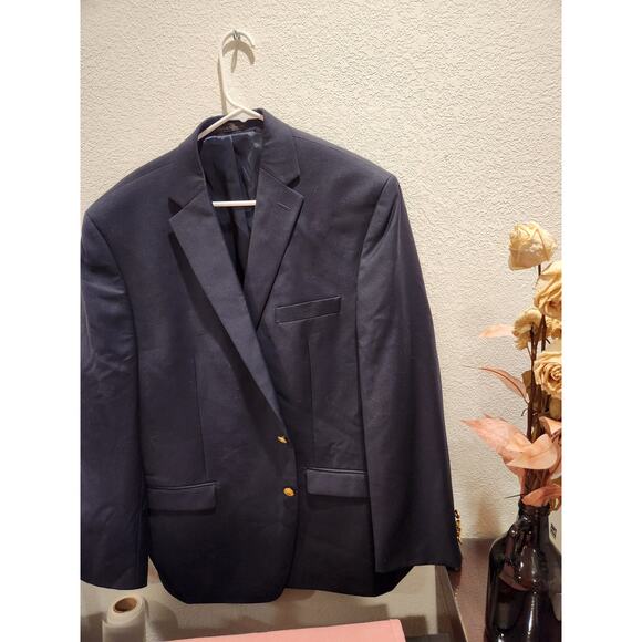 Lauren Ralph Lauren Men's Navy Wool Blazer - Size 46R, 100% Wool - Picture 1 of 5